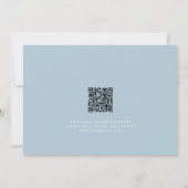 Een kleine Bunny Boy Dusty Blue QR Baby shower Kaart (Achterkant)