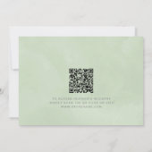Een kleine Bunny Boy Sage Green QR Baby shower Kaart (Achterkant)