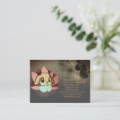 Een kleine bunny Glitter Baby shower Book Request Informatiekaartje (Staand voorkant)