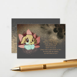 Een kleine bunny Glitter Baby shower Book Request Informatiekaartje