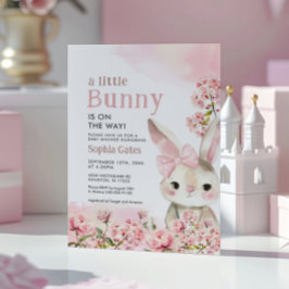 Een kleine Bunny is onderweg Baby shower Kaart
