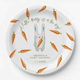 Een kleine Bunny is onderweg! Baby Shower Papieren Bordje