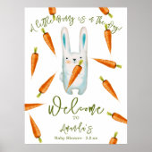 Een kleine Bunny is onderweg! Baby Shower Poster (Voorkant)