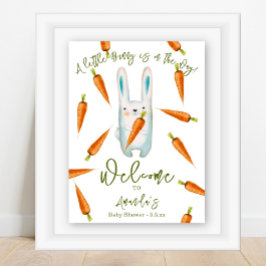 Een kleine Bunny is onderweg! Baby Shower Poster