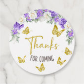 Een kleine Butterfly is onderweg naar Circle Bedankjes Labels (Achterkant)