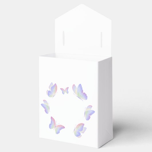 Een kleine Butterfly is op weg naar Baby shower Bedankdoosjes (Geopend)