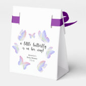 Een kleine Butterfly is op weg naar Baby shower Bedankdoosjes (Achterkant)