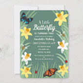 Een kleine Butterfly Spring verjaardagsuitnodiging Kaart (Voorkant)