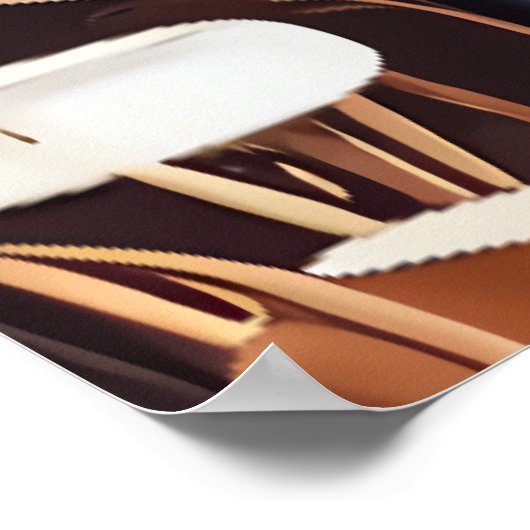 Een kleine cafe | AI Art Poster (Hoek)