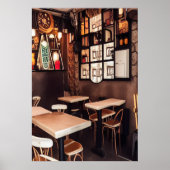 Een kleine cafe | AI Art Poster (Voorkant)