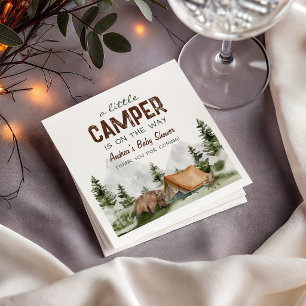 Een kleine Camper is op komst Baby Boy Shower Servet