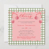 Een kleine Cherry Baby shower uitnodiging (Voorkant)