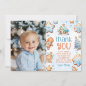 Een kleine Cookie Boy Verjaardagsfoto bedankt Kaart (Voorkant)