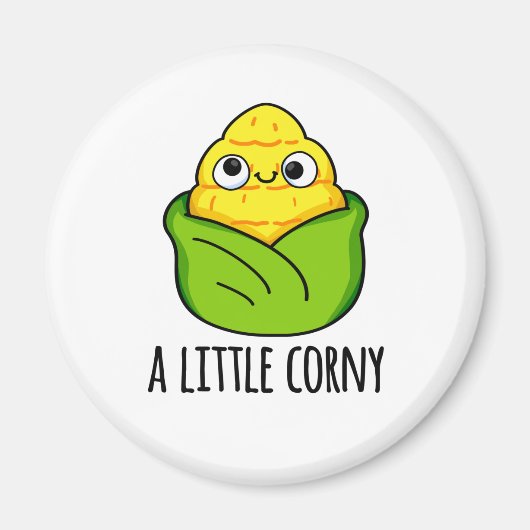 Een kleine Corny Funny Baby Corn Pun Magneet (Voorkant)