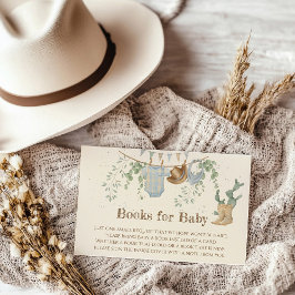 Een kleine cowboy Baby shower boek voor Baby Informatiekaartje