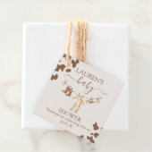Een kleine Cowboy Baby shower Boy Bedankjes Labels (In situ)