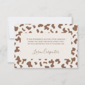 Een kleine Cowboy Baby shower Boy Dank je Kaart (Achterkant)