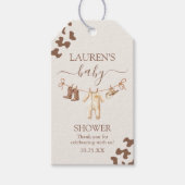 Een kleine Cowboy Baby shower Boy Gift Label Cadeaulabel (Voorkant)