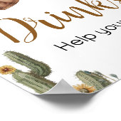 Een kleine cowboy Baby shower Drink Poster (Hoek)