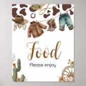 Een kleine cowboy Baby shower eten Poster (Voorkant)