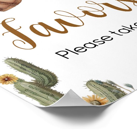 Een kleine cowboy Baby shower gunsten Poster (Hoek)