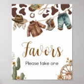 Een kleine cowboy Baby shower gunsten Poster (Voorkant)
