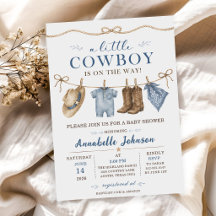 Een Kleine Cowboy Baby Shower Jongen