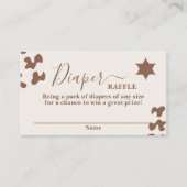 Een kleine Cowboy Baby shower Jongen Luier Raffle  Informatiekaartje (Voorkant)