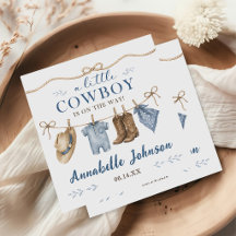 Een Kleine Cowboy Baby Shower Jongen