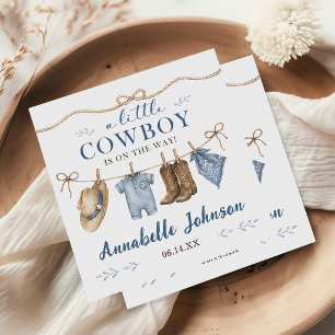 Een Kleine Cowboy Baby Shower Jongen Servet