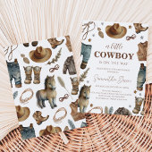 Een Kleine Cowboy Baby Shower Kaart