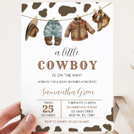 Een Kleine Cowboy Baby Shower Kaart
