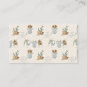 Een kleine Cowboy Baby shower luier Raffle Informatiekaartje (Achterkant)
