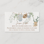 Een kleine Cowboy Baby shower luier Raffle Informatiekaartje (Voorkant)