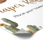 Een kleine Cowboy Baby shower luier Raffle Poster (Hoek)