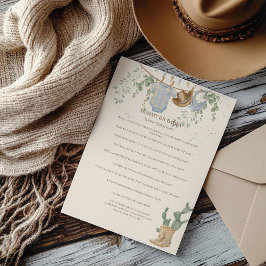 Een kleine Cowboy Baby shower spel