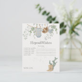 Een kleine Cowboy Baby shower spel Informatiekaartje (Staand voorkant)