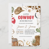 Een kleine cowboy Baby shower uitnodiging (Voorkant)