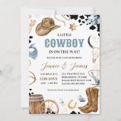 Een kleine cowboy Baby shower uitnodiging (Voorkant)