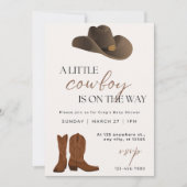 Een kleine cowboy Baby shower uitnodiging (Voorkant)