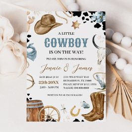 Een kleine cowboy Baby shower uitnodiging