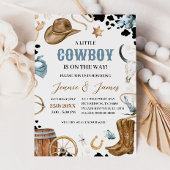 Een kleine cowboy Baby shower uitnodiging