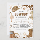 Een kleine cowboy Baby shower uitnodiging (Voorkant)