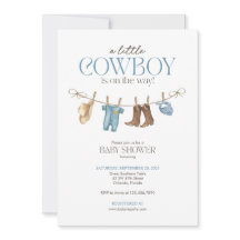 Een kleine cowboy Baby shower uitnodiging