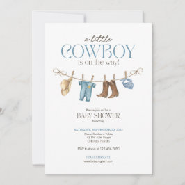 Een kleine cowboy Baby shower uitnodiging