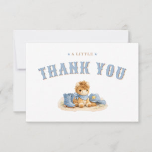 Een Kleine Cowboy Blauwe Baby Boy Shower Bedankt