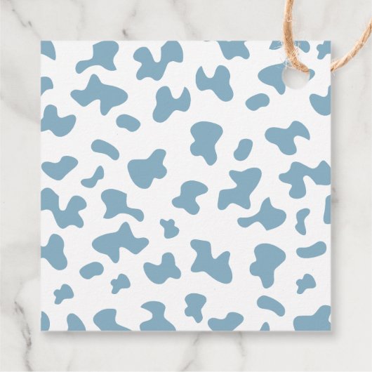 Een kleine Cowboy Blue Baby shower Boy Bedankjes Labels (Achterkant)