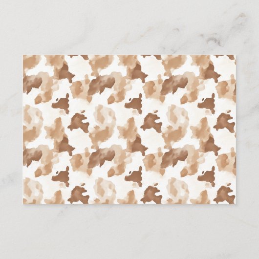 Een kleine Cowboy Brown Westerne Baby Book Request Informatiekaartje (Achterkant)