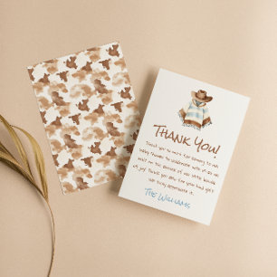 Een kleine Cowboy Desert Brown Baby shower Bedankkaart