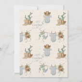 Een kleine cowboy eerste verjaardag kaart (Achterkant)